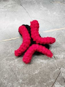 crochet Red Angry Hair Clips