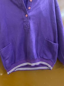 Purple Button-Up Sweatshirt
