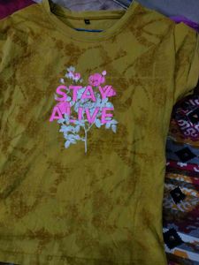 Yellow Mustard Tshirt Casual Wear