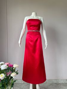 Red Satin Gown