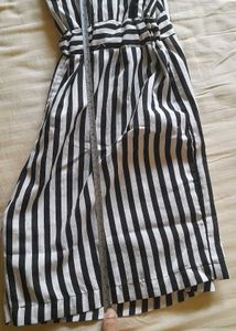Black &amp; White Striped Playsuit