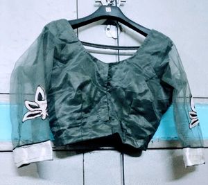 Elegant Floral Applique Blouse