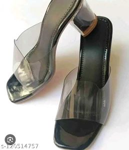 elegant black Clear heels 👠