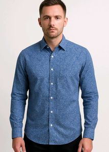 Stylish Blue Patterned Shirt
