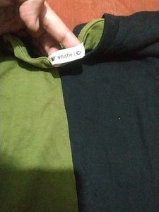 Green And Black Color T-shirt From Wrath Brand