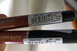 Set Of 2 Lakme Forever Matte Liquid Lipstick