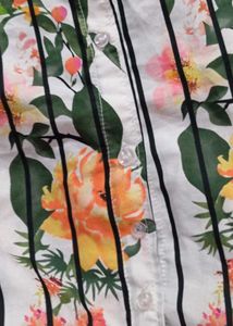 Floral Striped kurti