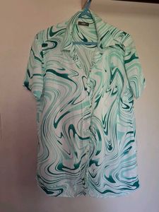 Patterned Button-Down Shirt