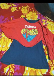 Red Graphic Print Top