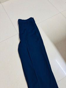 Navy Blue Wide Leg Trousers