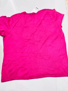 Magenta V-Neck Top