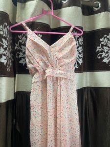 Blush Pink Polka Dot Dress
