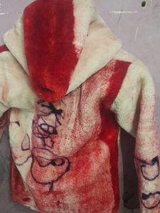 Fleece Hoodie - Red &amp; baby pink