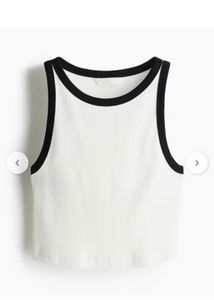 H&M Tank Top with Black Trim