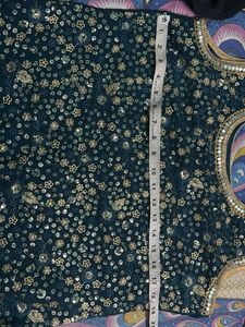 Women Sequinned Kurta With Sharara,Dupatta&amp;Sleeves