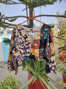 Patchwork Print Crop Top