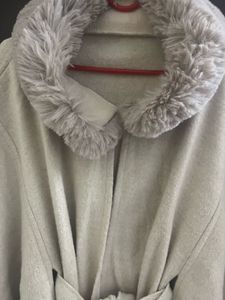 Elegant Fur Trim Cape Coat