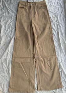 H&amp;M Beige NEW WITH TAG Wide Leg Jeans
