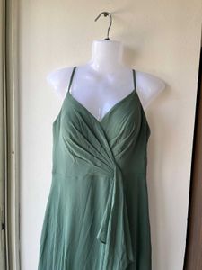 Elegant Green Azazie Maxi Dress(A10)