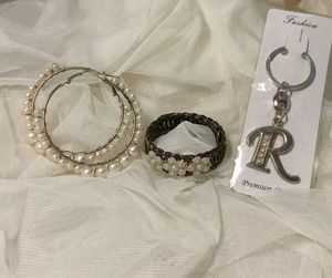 &#34;Combo Delight : Earrings, Bracelet &amp; Keychain!&#34;