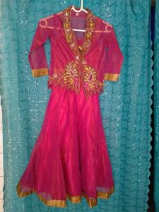 Girls' Ethnic Dress with Jacket