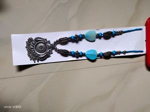 Beautiful ❤️ Silver And Blue 💙 Design Jewellery S