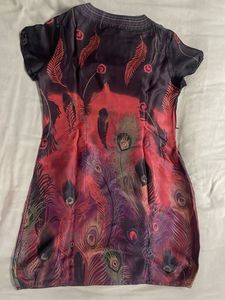 Feather Print Dress