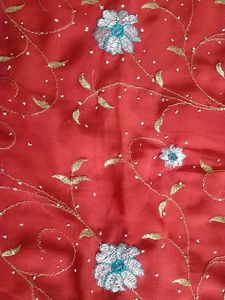Red Colour Georgette Saree