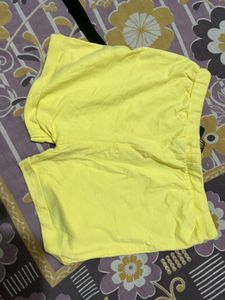 Zudio Yellow Casual Shorts