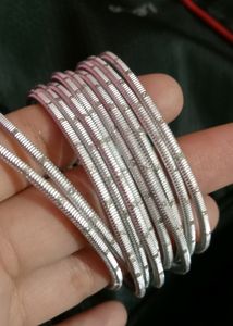 New Silver Shinning Bangles