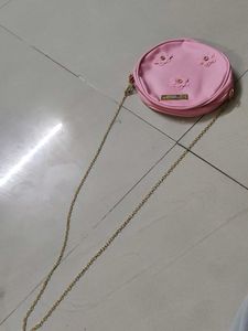Pink And Gold Brand New Sling Bag For Women
