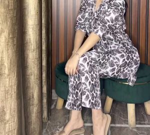 Animal Print Pajama Set