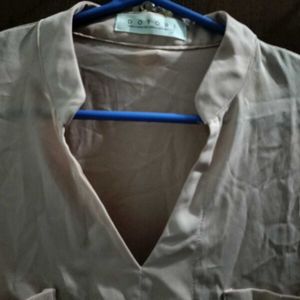 Blush Pink V-Neck Blouse
