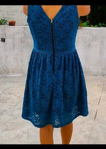 Pinterest Blue Fit &amp; Flare Dress
