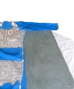 Blue Embroidered Kurta