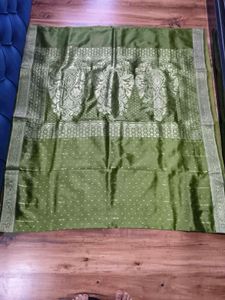 Elegant olive Green Saree