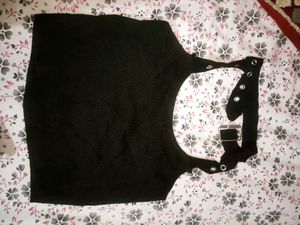 Sexy Black Skirt And Top Set