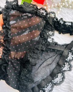 Black Polka Dot Lace Brief