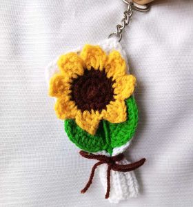 Sunflower Crochet Keychain🌻