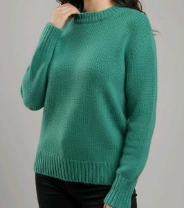 Green Knit Pullover