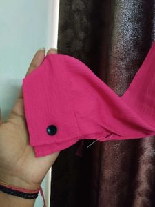 Pink Button-Down Top