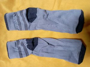 12 pcs Striped Grey Socks