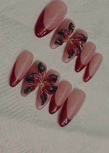 Press On Nails 3d Orchard Flower