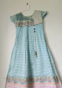 Powder Blue Anarkali Kurti