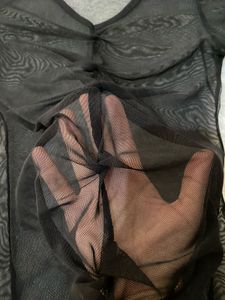 Black Mesh Top