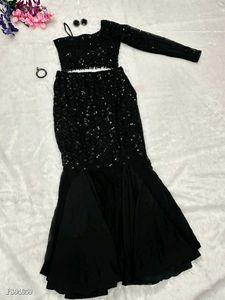 Sale! Fishcut Black Lehenga