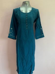 Elegant Teal Embroidered Kurta