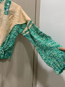 Unique Two-Tone Knit Sweater