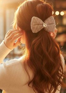 hair accessories bow nd clip 2 set in one packing