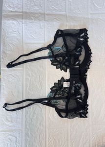 Floral Embroidered Bra